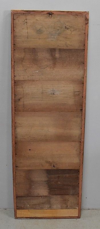 photo vintage Set Of Trumeau Mirror And Half Moon Console, In Golden Wood   Late 19th Century