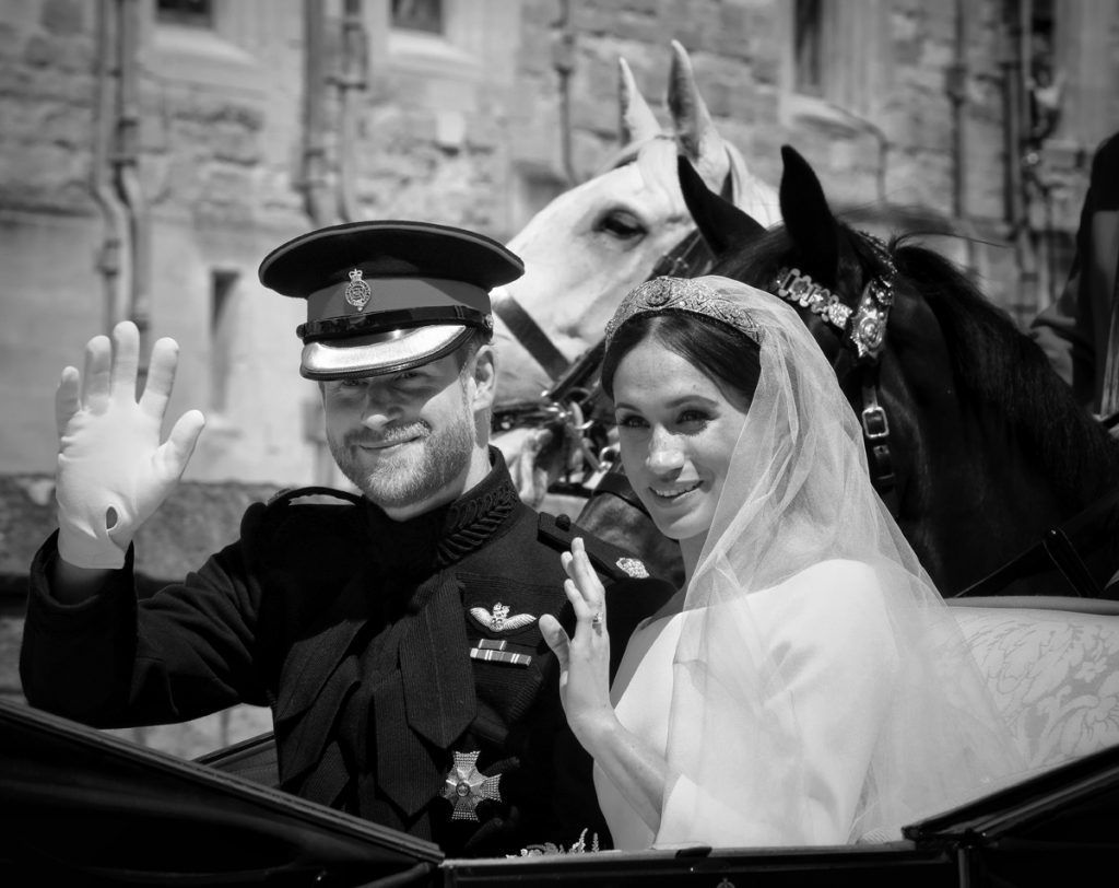'The Duke & Duchess Of Sussex' 2018 Oversize Silver Gelatin Print Framed In Black photo furniture