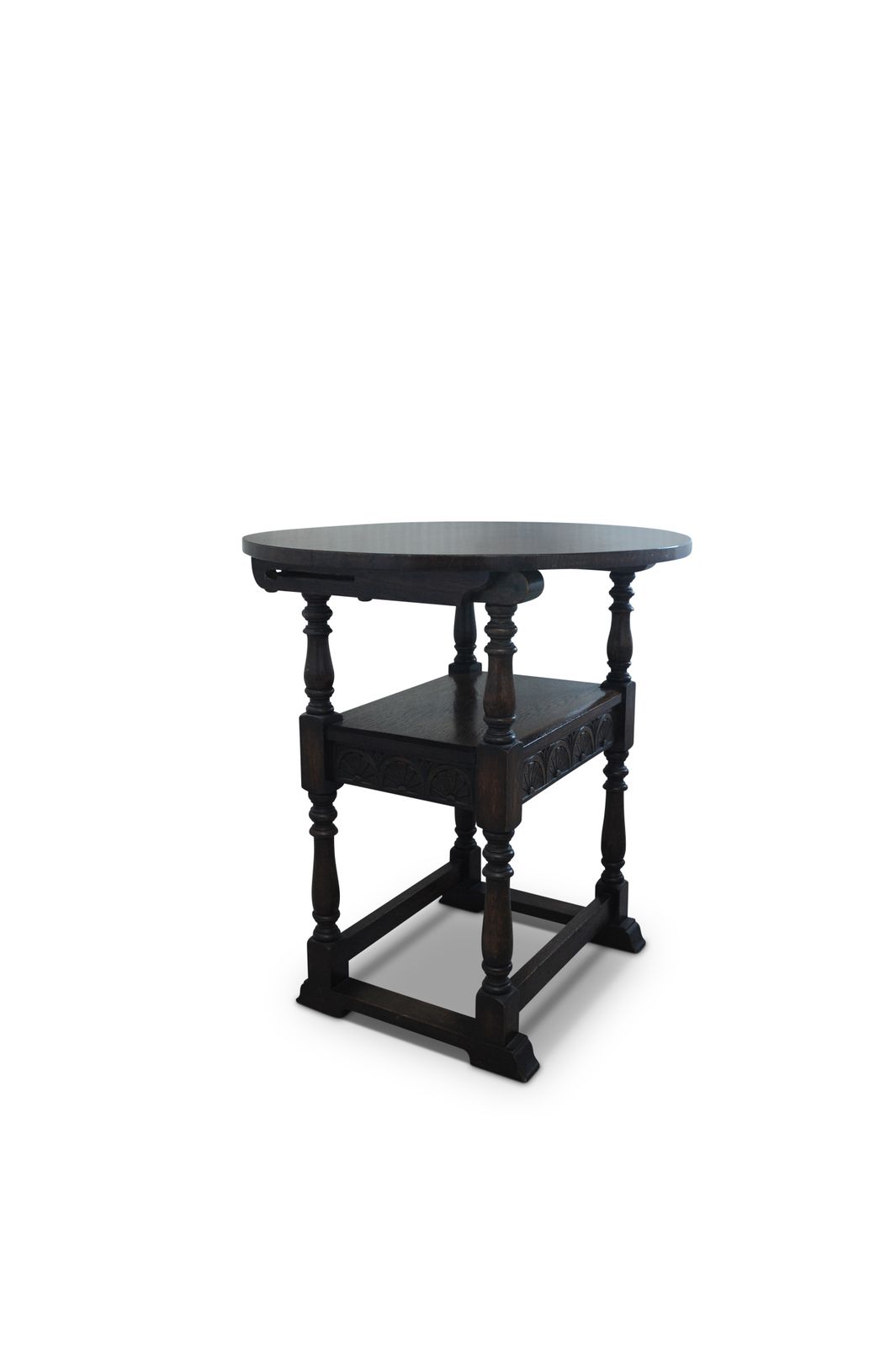 19th Century Antique Monk's Bench Of Carved Oak Metamorphic Chair From Netherlands 1890's Ol photo for sale
