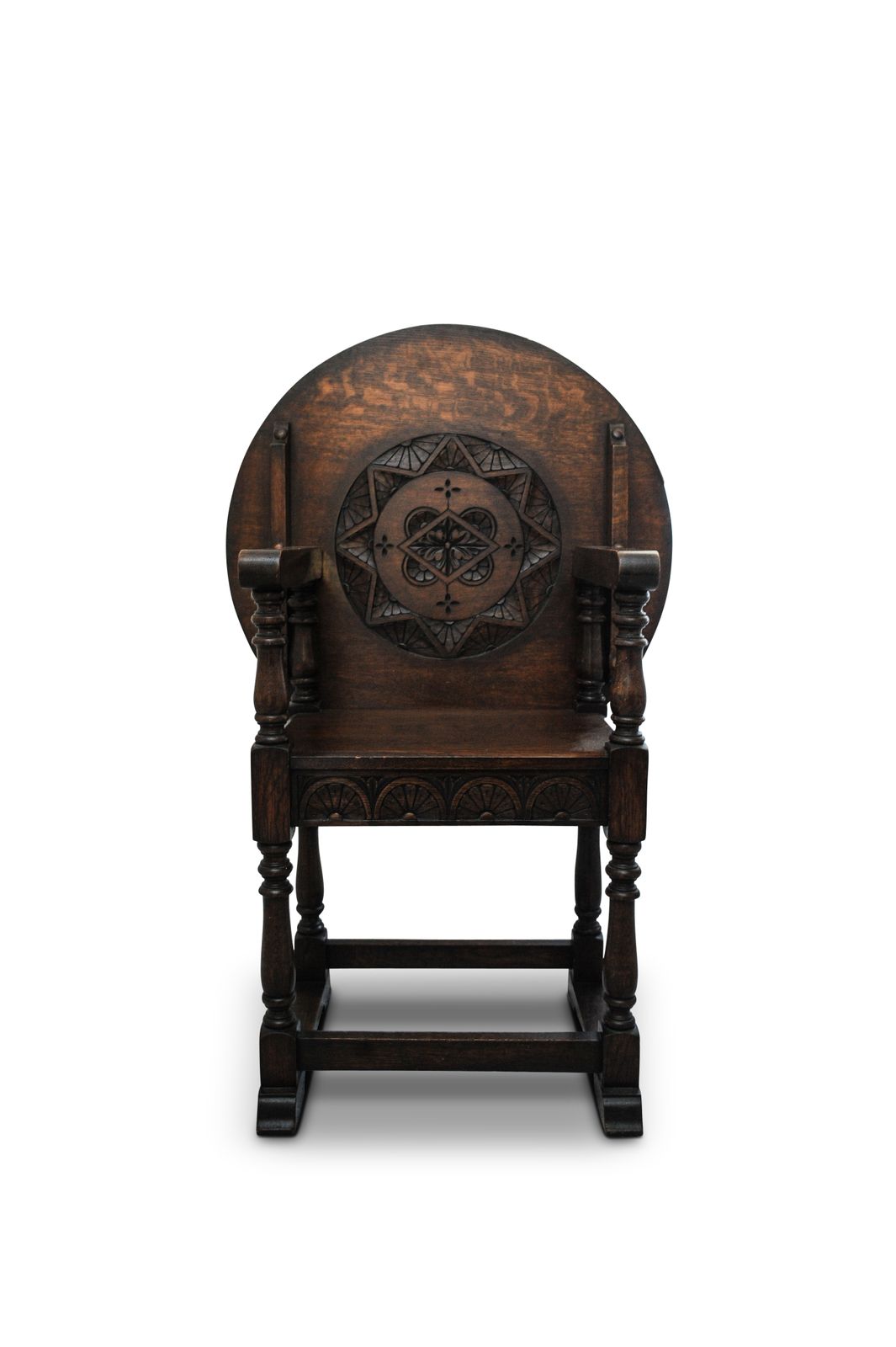 19th Century Antique Monk's Bench Of Carved Oak Metamorphic Chair From Netherlands 1890's Ol