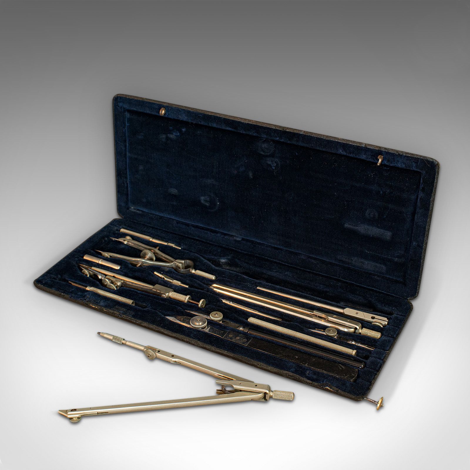 Antique Technical Drawing Set, German, Architect, Cartography, Wichmann, C1920 photo 745.0