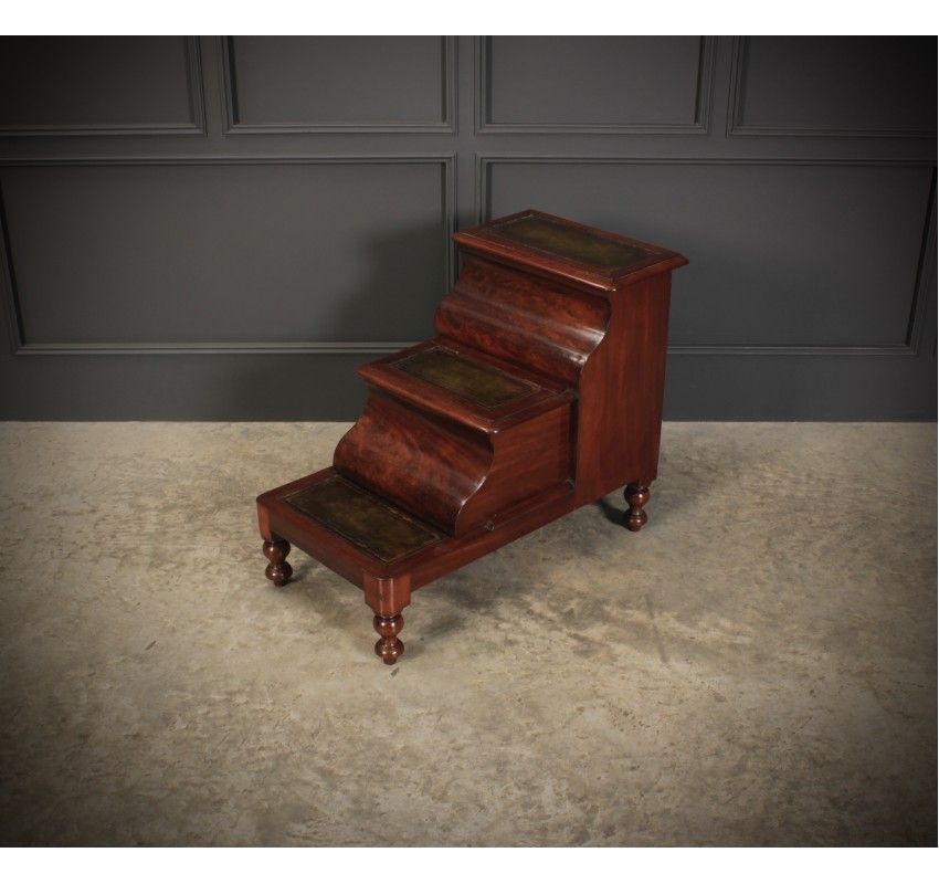 Victorian Mahogany Library Steps photo 994.5