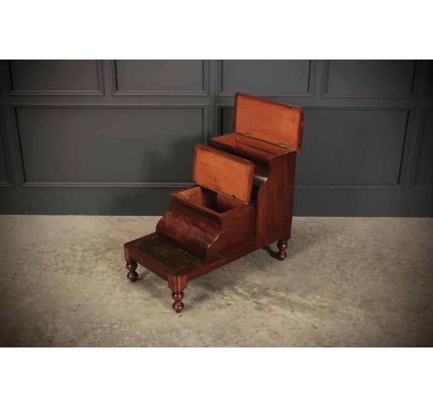 Victorian Mahogany Library Steps photo buy