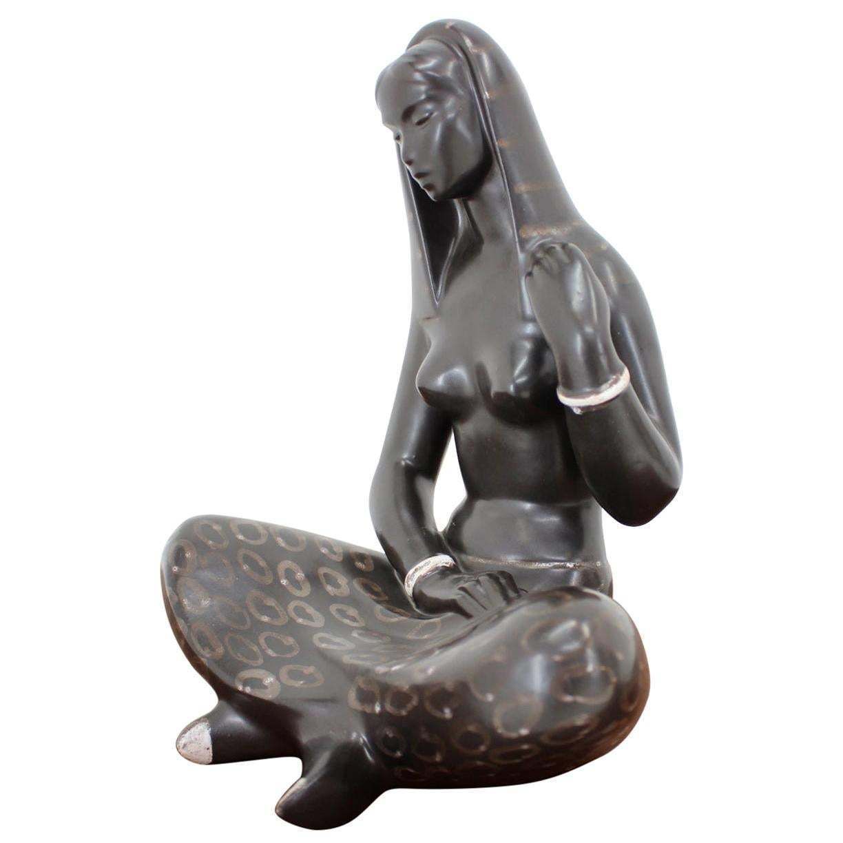 Design Midcentury Ceramic Sculpture "Lady" By Jitka Forejtova, 1960s photo buy