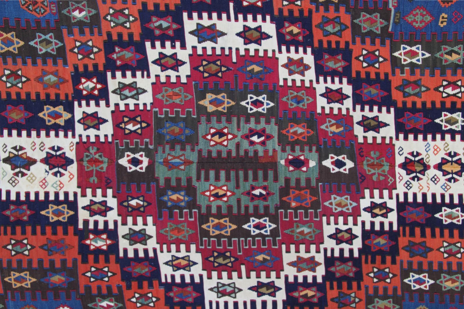 Handwoven Antique Kilim Rug, Turkish Carpet Geometric Konya Rug 170 X 350 Cm photo for sale