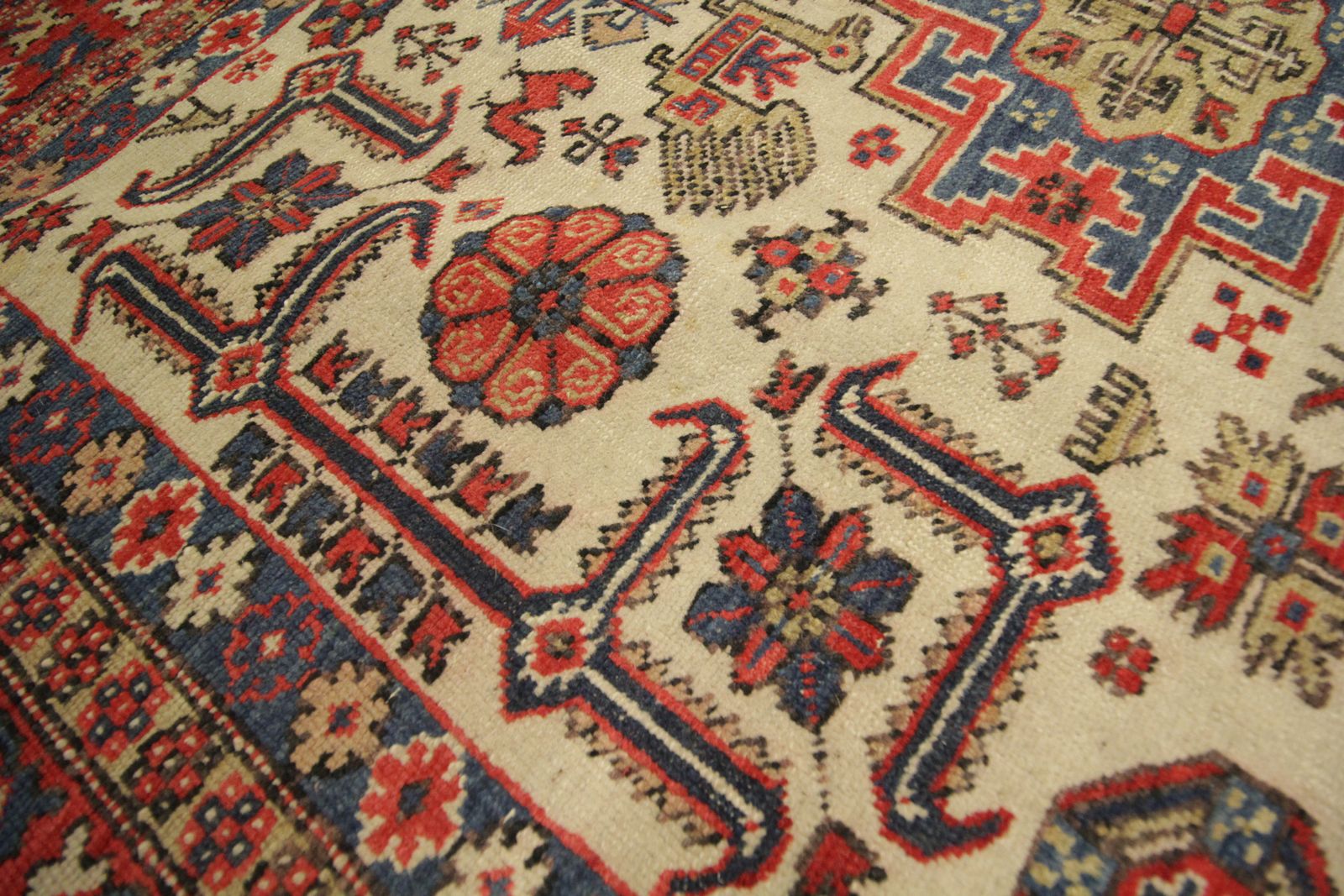 Old Oriental Vintage Rug Karakashli Carpet Caucasian Rug 134 X 216 Cm photo vinterior