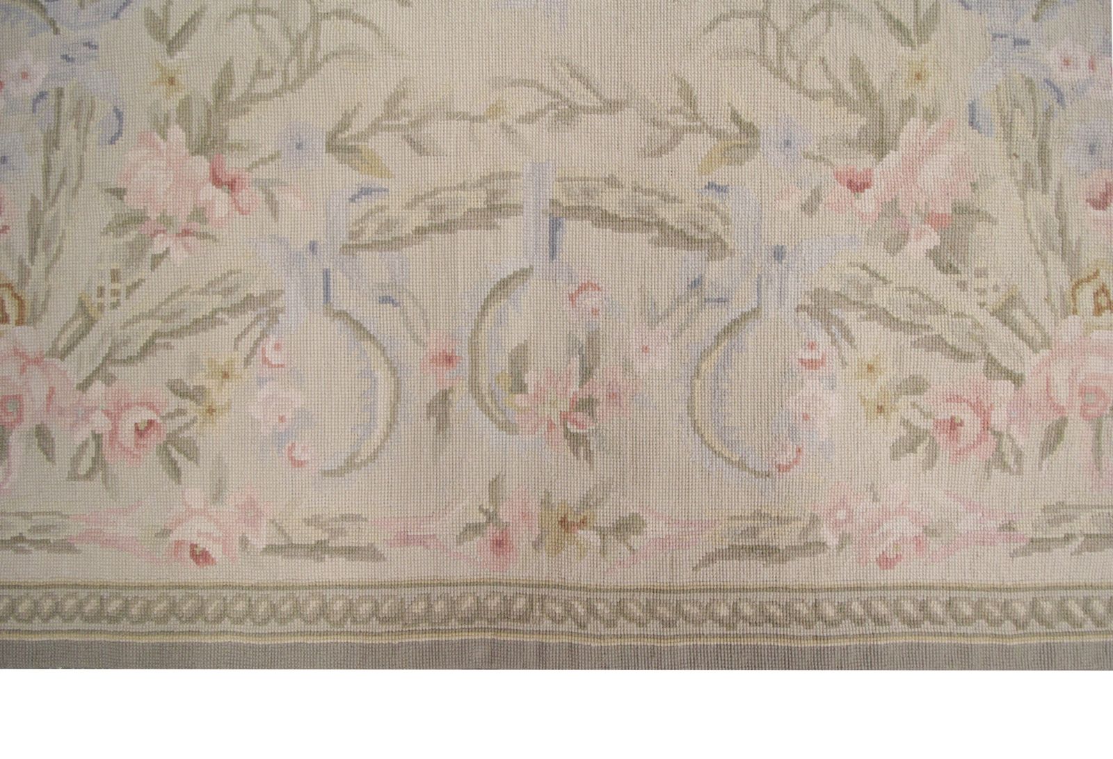 Vintage Aubusson Tapestry, Traditional Oriental Wool Needlepoint  120x184cm photo 1300.0