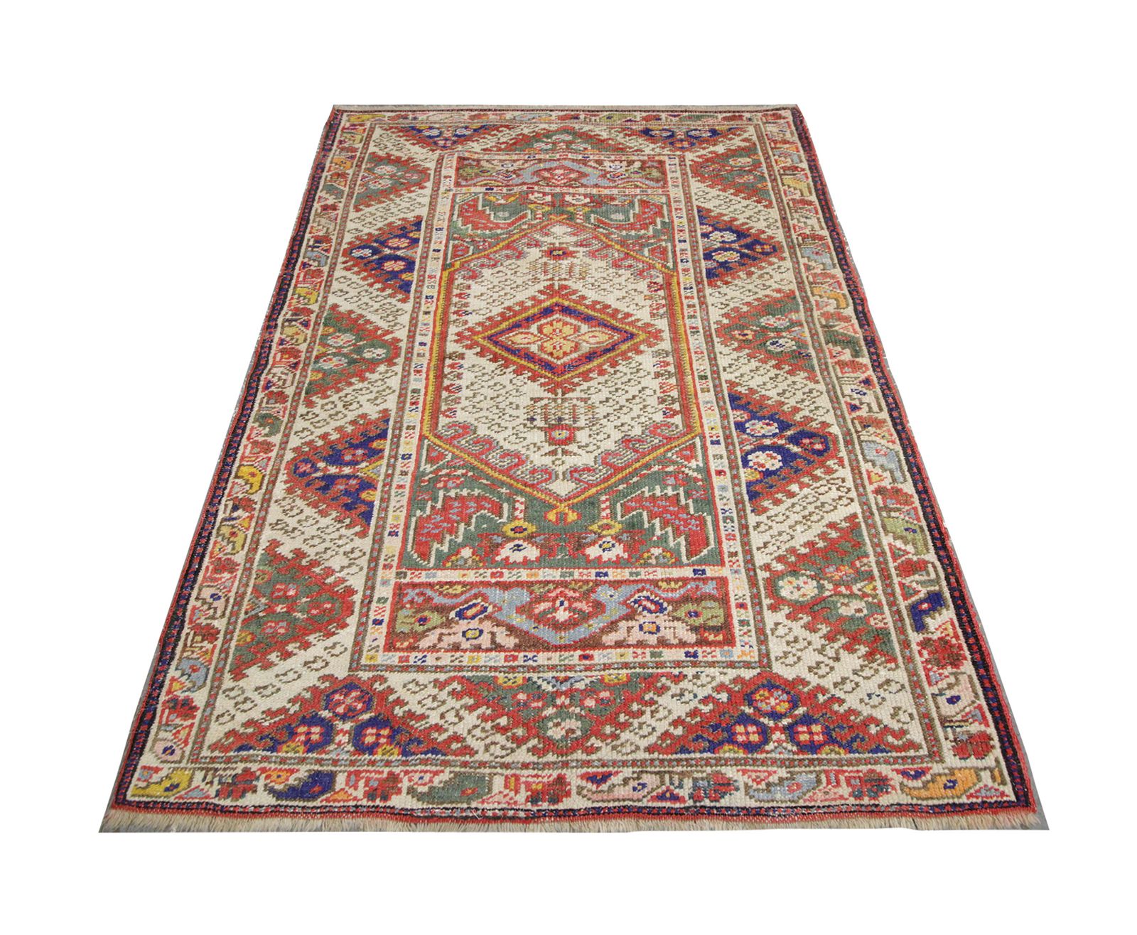 Antique Turkish Rugs Handmade Carpet Wool Geometric Rug For Sale 130x190cm photo furniture