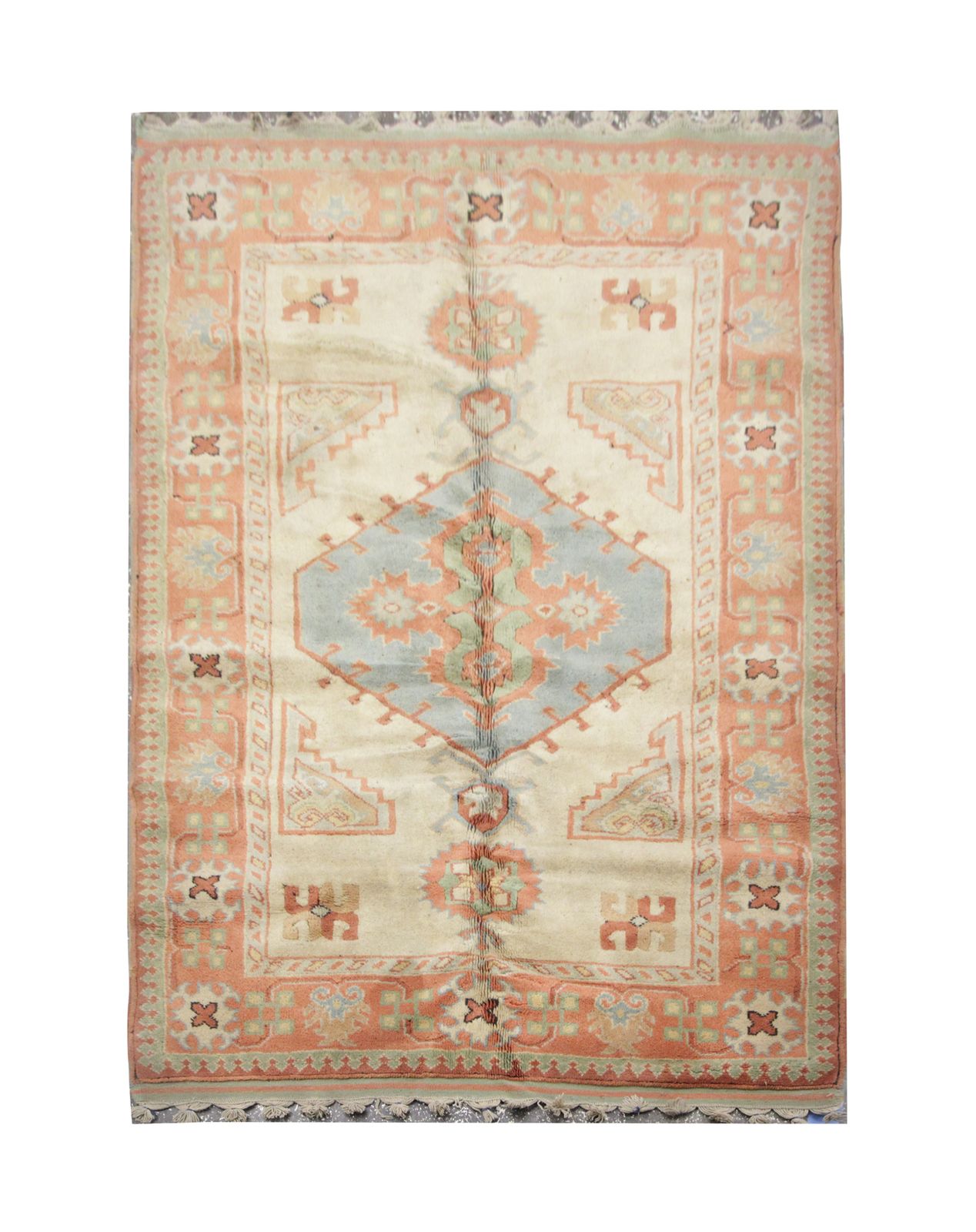 Vintage Turkish Milas Rug, Handwoven Carpet Tribal Rugs For Sale  145x220cm