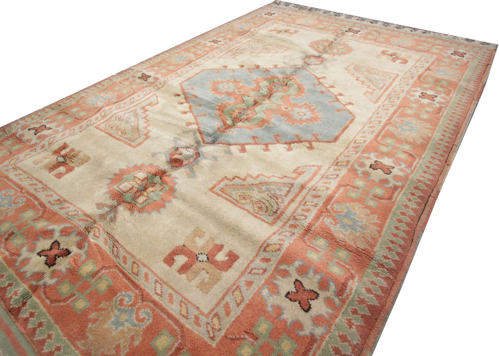Vintage Turkish Milas Rug, Handwoven Carpet Tribal Rugs For Sale  145x220cm photo for sale
