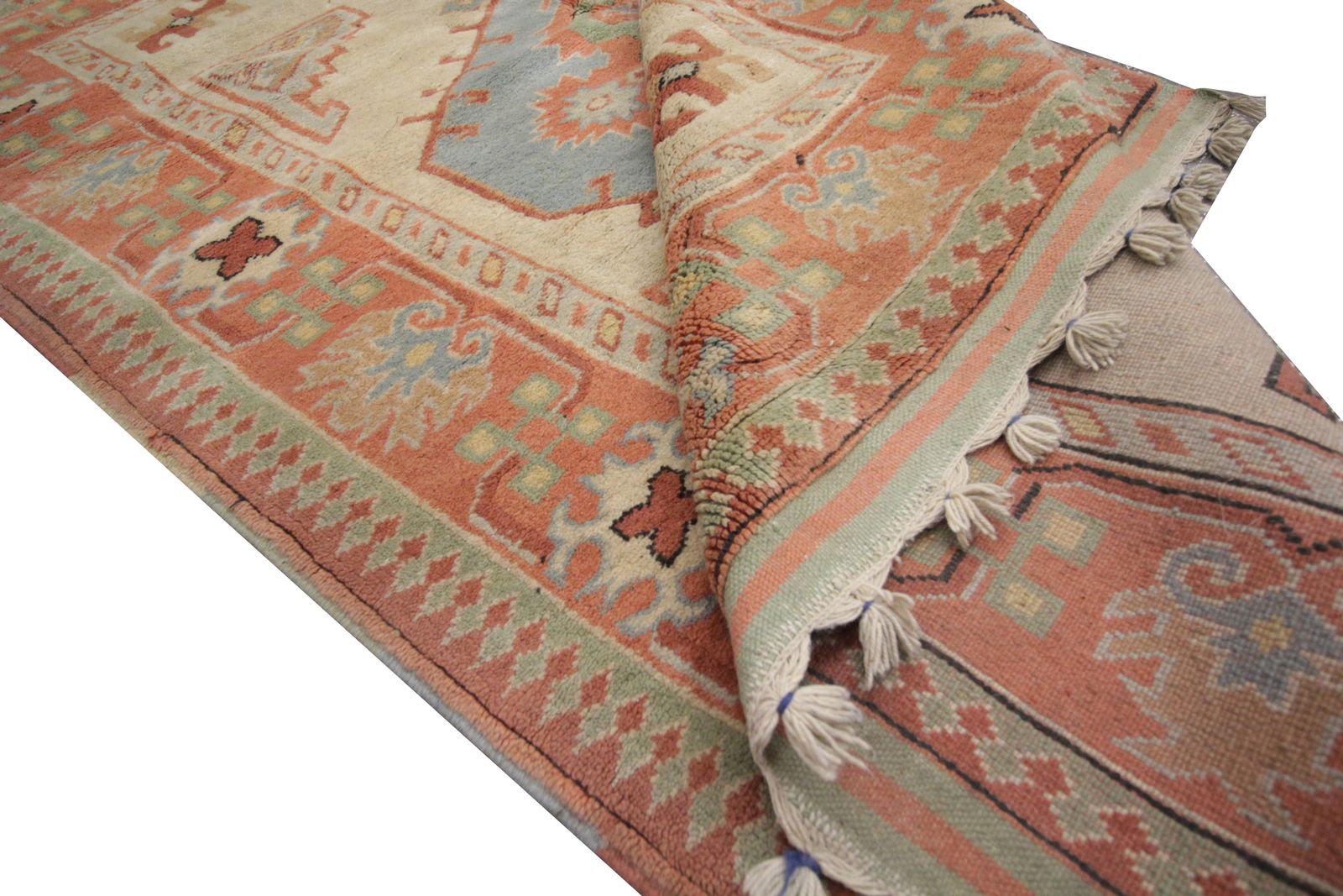 photo furniture Vintage Turkish Milas Rug, Handwoven Carpet Tribal Rugs For Sale  145x220cm
