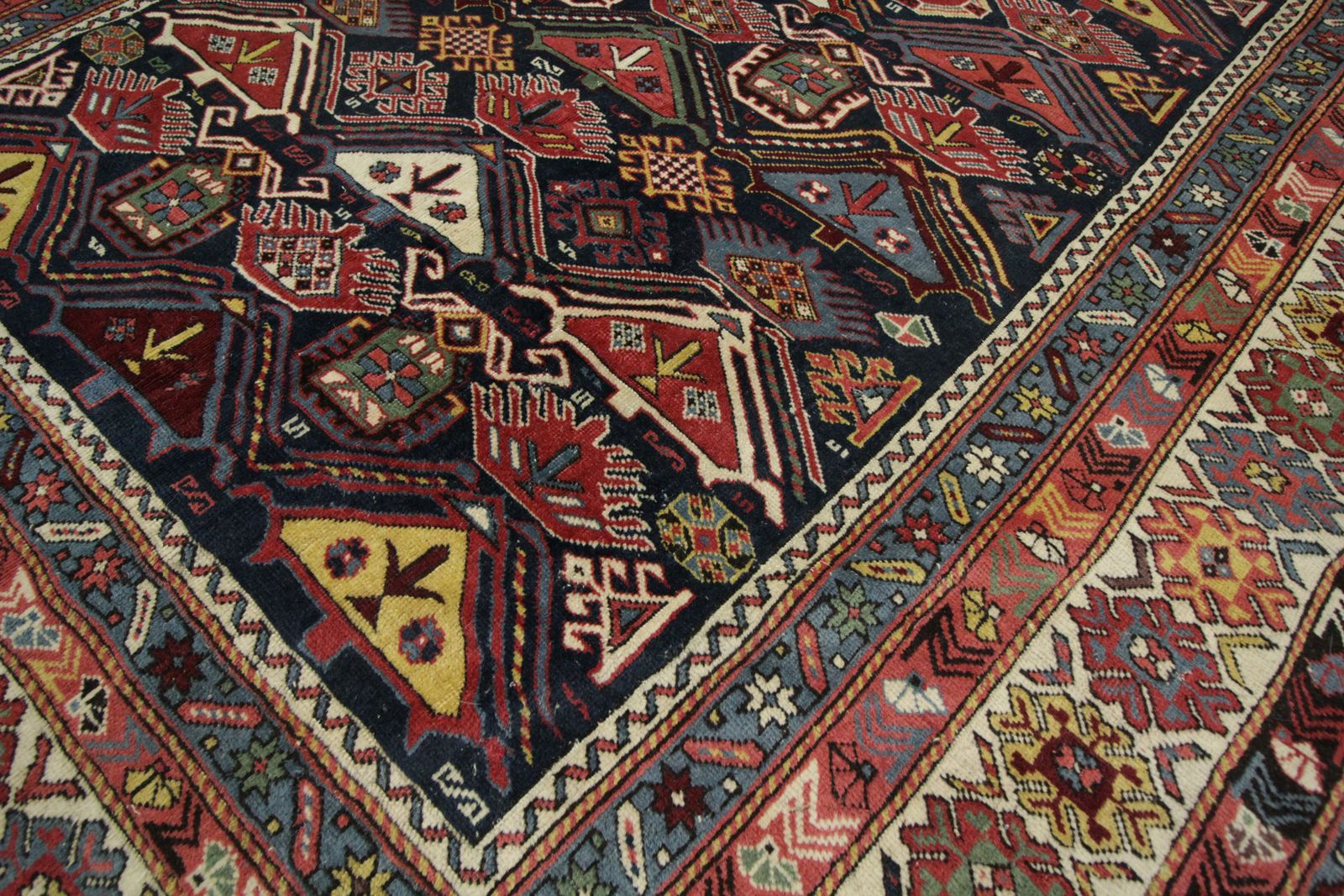 Rare Vintage Caucasian Rug Shirvan Handmade Wool Carpet 206 X 260 Cm photo Textiles
