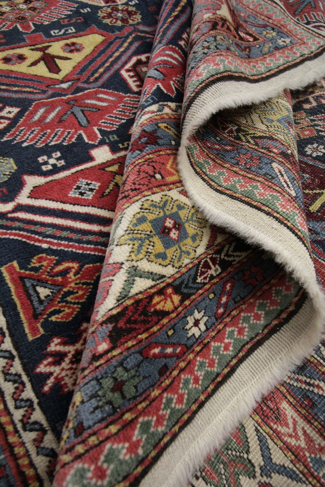 Rare Vintage Caucasian Rug Shirvan Handmade Wool Carpet 206 X 260 Cm photo vinterior