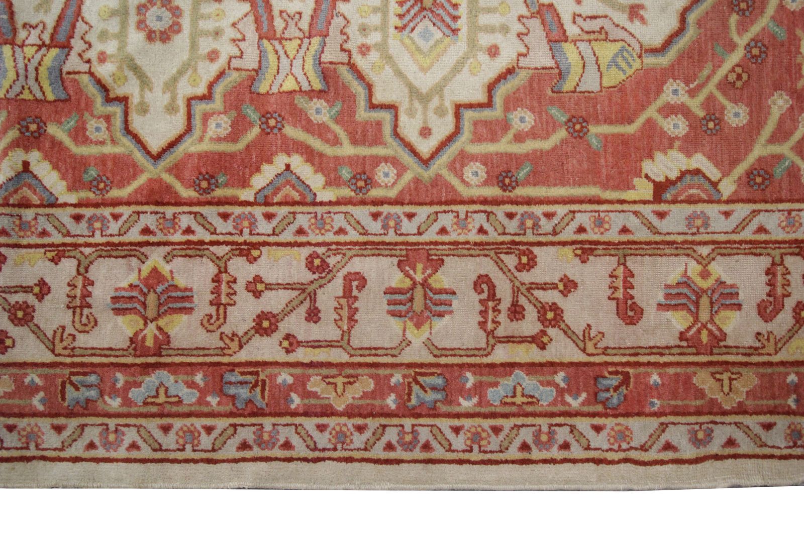 Handmade Carpet Turkish Carpet Area Rug, Oriental Orange Cream Wool 154 X 244 Cm photo Textiles