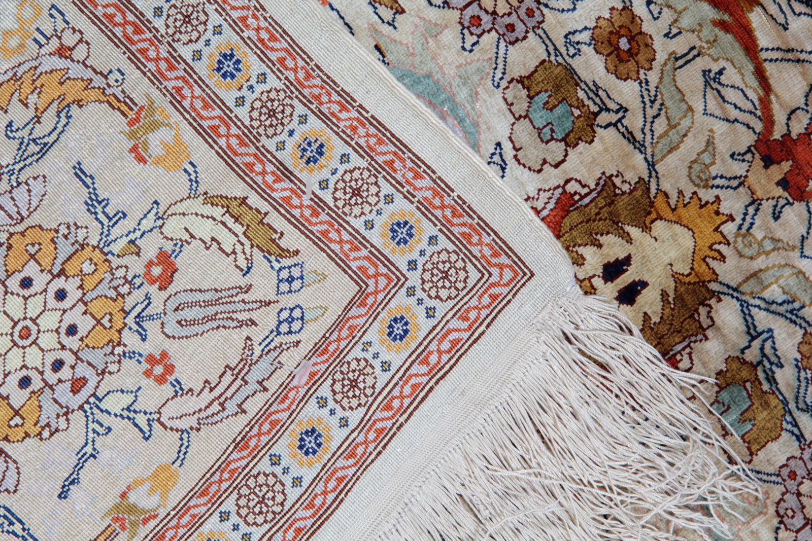 Turkish Carpet Hereke Pure Silk Rug 105 X 160 Cm photo 8800.0