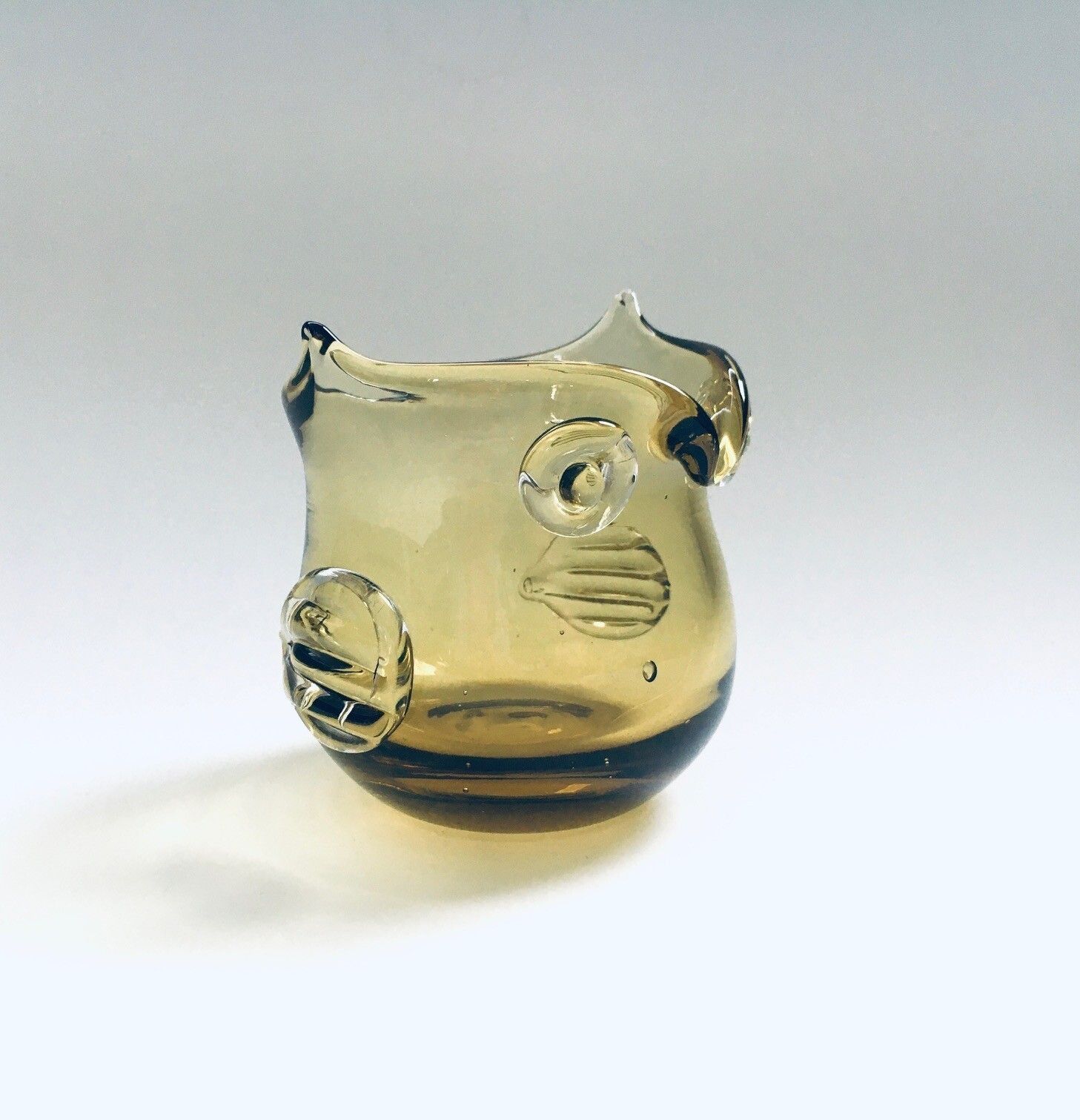 Murano Kunstglas Uil Karaf / Vaas, Jaren 1960 photo Woonaccessoires