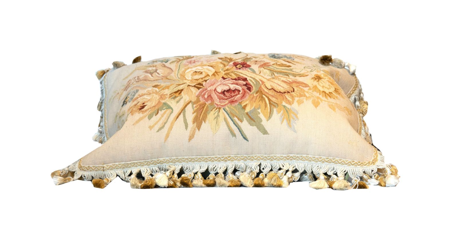 Handmade Traditional French Aubusson Cushion Cover photo Textiles