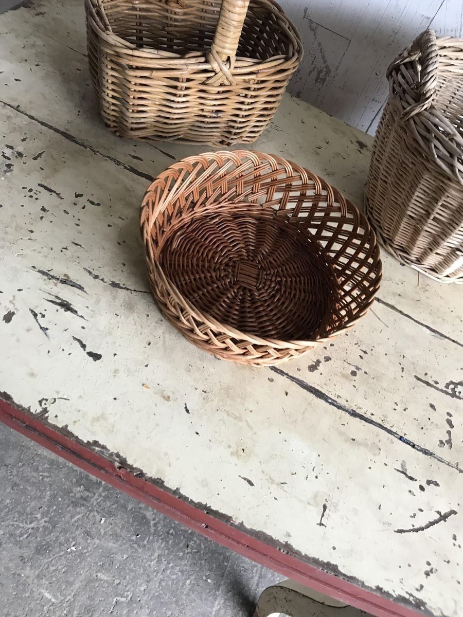 photo furniture Wicker Baskets, 1960s, Set Of 3
