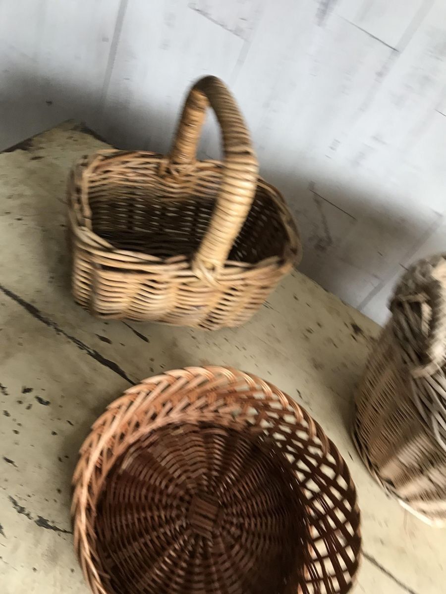 Home Decor Wicker Baskets, 1960s, Set Of 3 photo