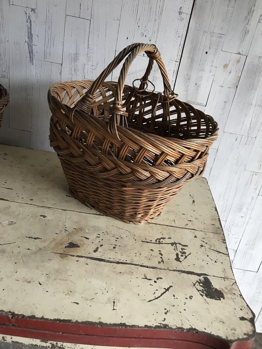 Wicker Baskets, 1960s, Set Of 2