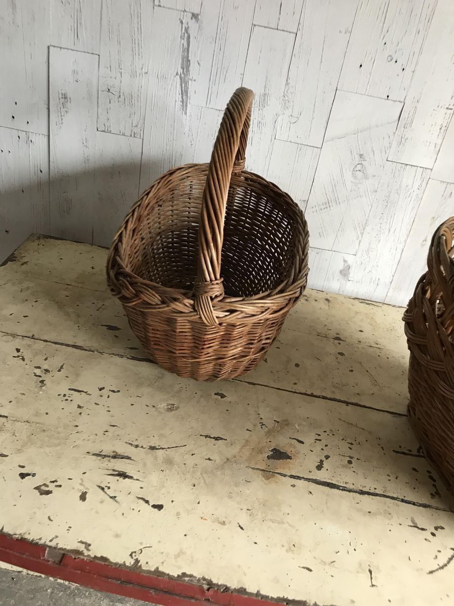 Wicker Baskets, 1960s, Set Of 2 photo vintage