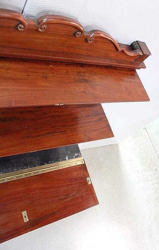 Wall Shelf Or Foot Secretary, Mahogany Late 19th Century photo buy