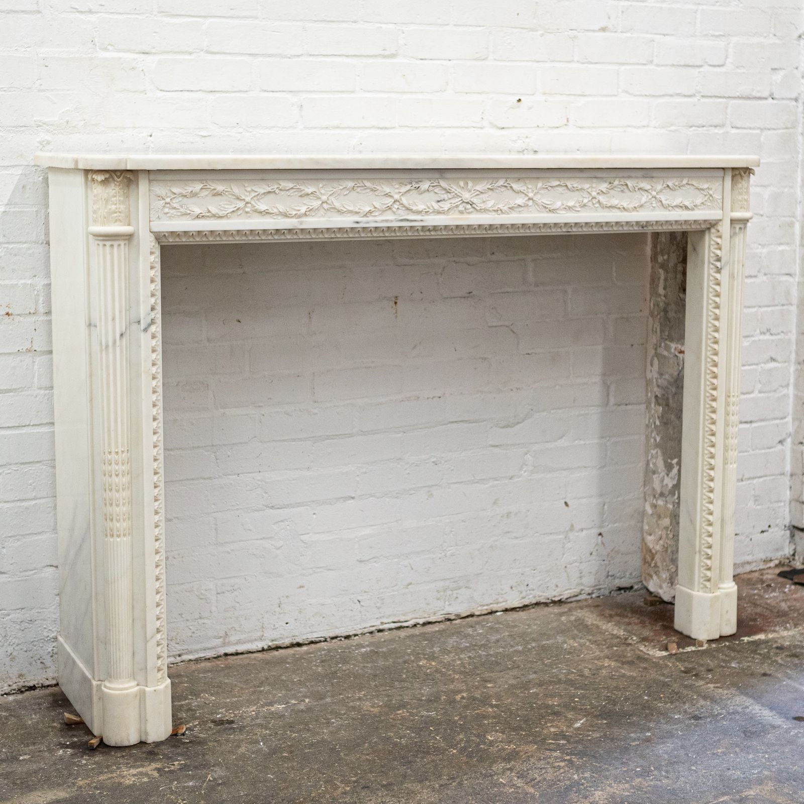 Exceptional Antique Louis XVI Style Marble Chimneypiece photo for sale