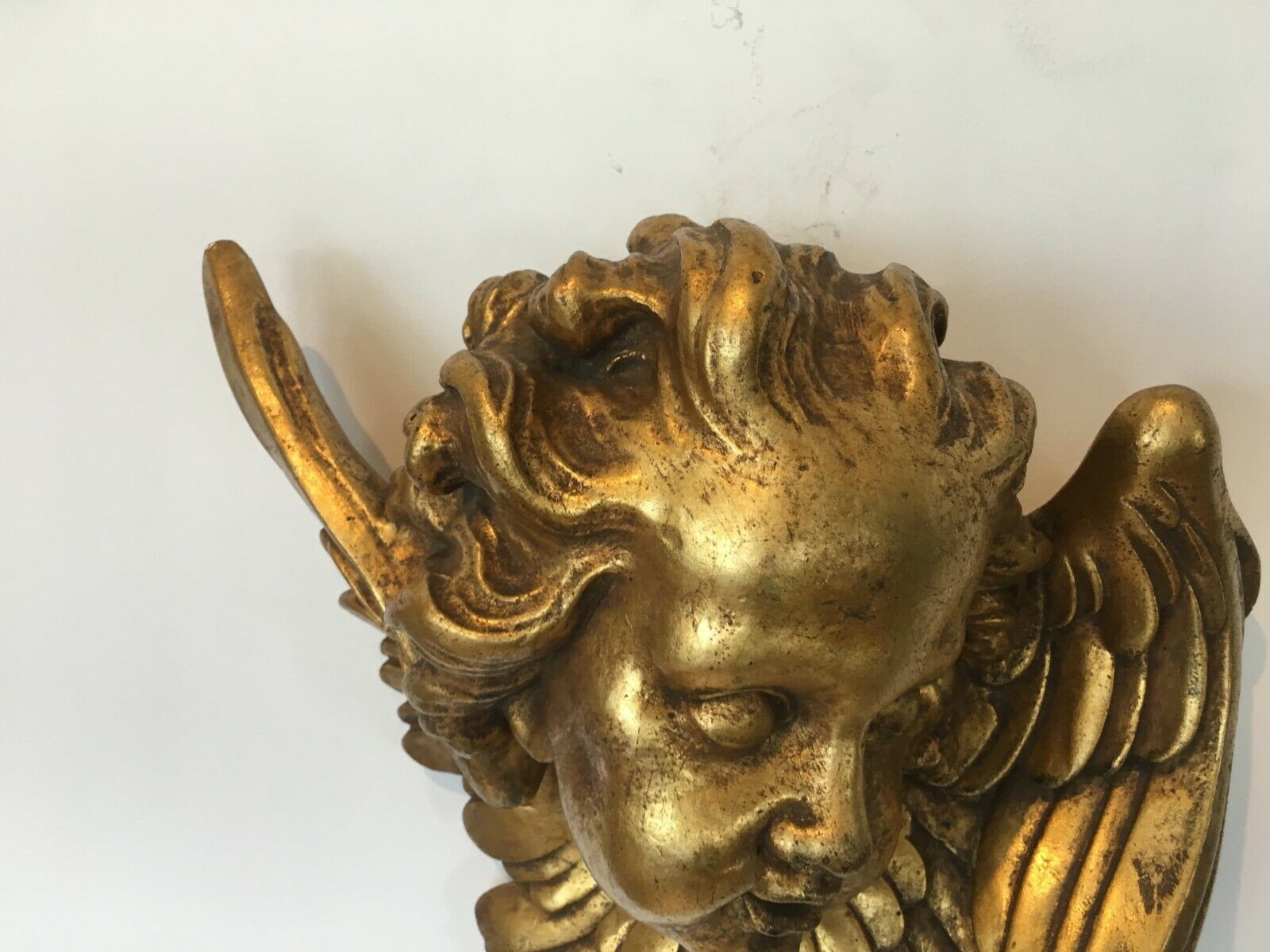 Head Of Cherub In Golden Terracotta Terracotta In The Style Of The Eighteenth Century photo Art