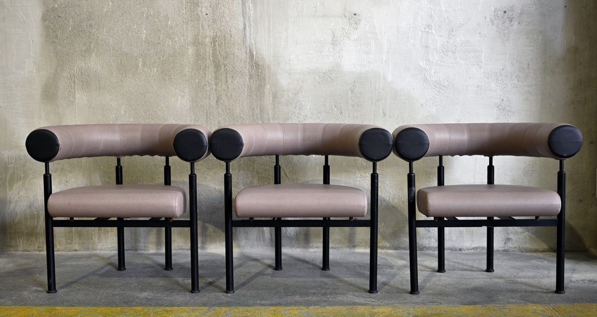 photo vintage Cobra Ej900 Chairs By Erik Jørgensen For Erik Jørgensen Møbelfabrik, 1980s, Set Of 3