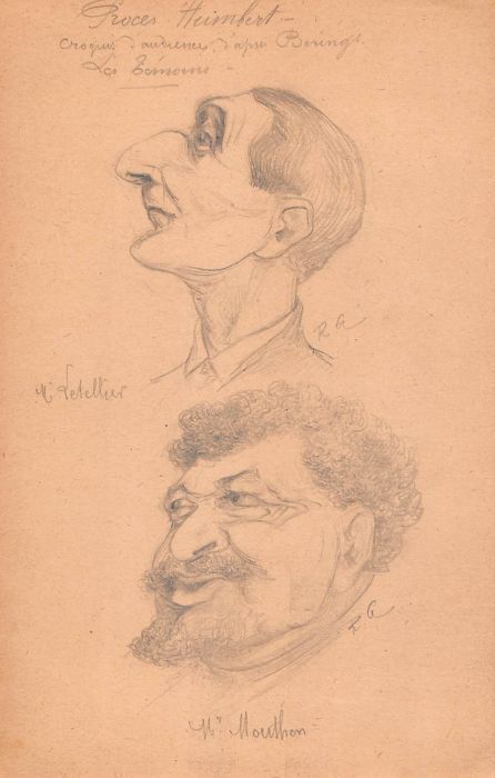 photo furniture Series Of 12 Courtroom Drawings II Ird Republic The Humbert Case