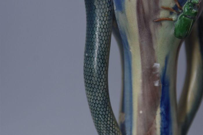Ceramic Vase With Snake In The Spirit Of Bernard Palissy photo buy