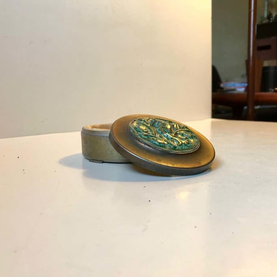 Art Deco Jewelry Trinket In Bronze And Ceramic, Bl, 1930s photo furniture