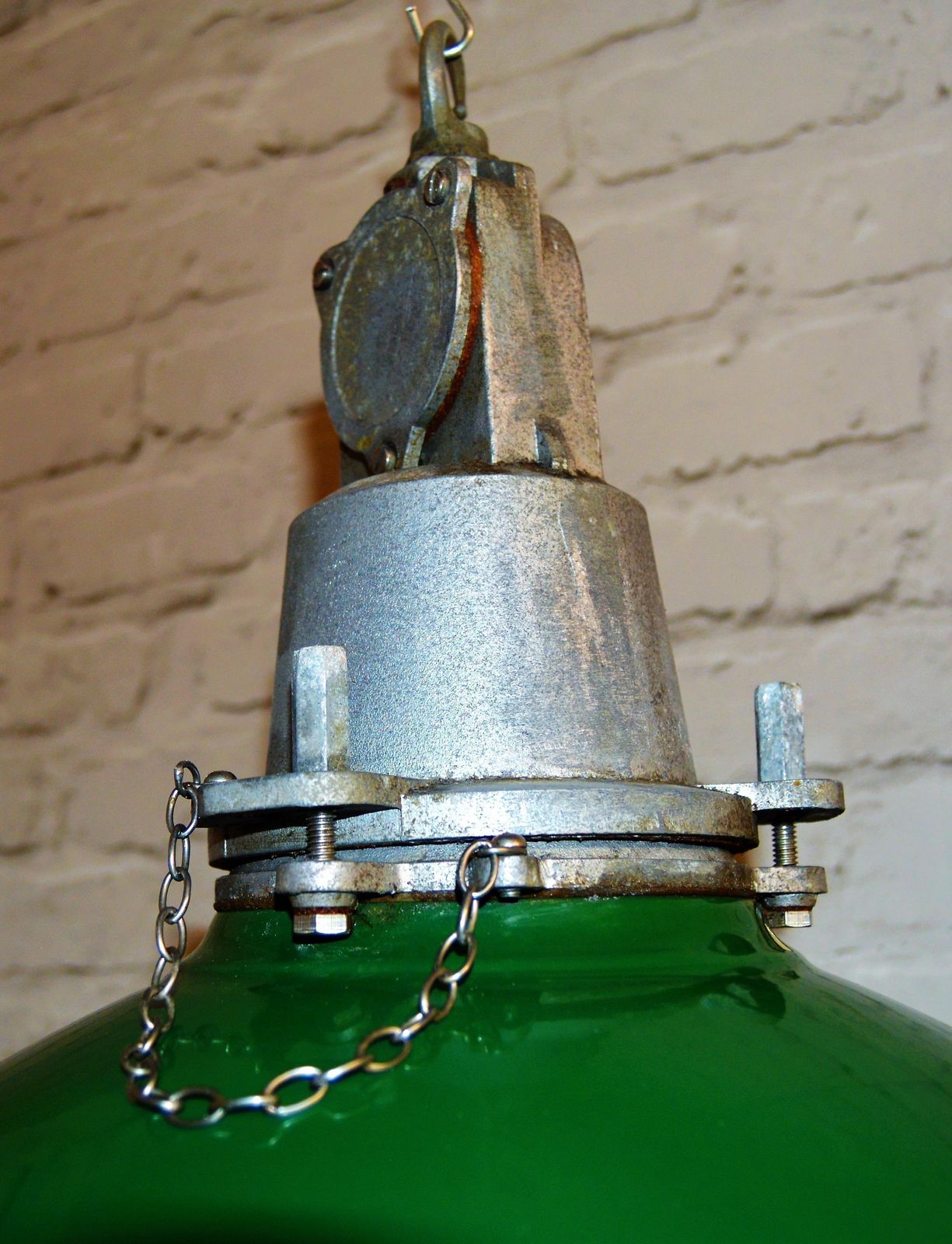 1940s Maxlume Factory Enamel Pendant Industrial Lamp Light Kitchen Dining Lighting Antique Mancave Interior Design photo Lighting