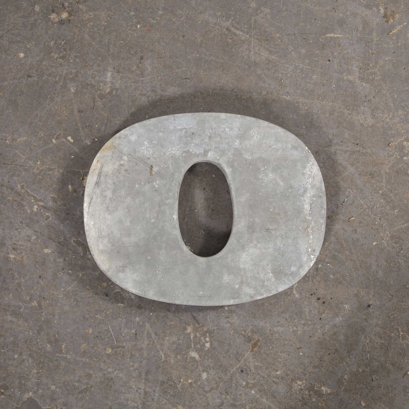 1950’s French Zinc Letters – Letter Zinc O