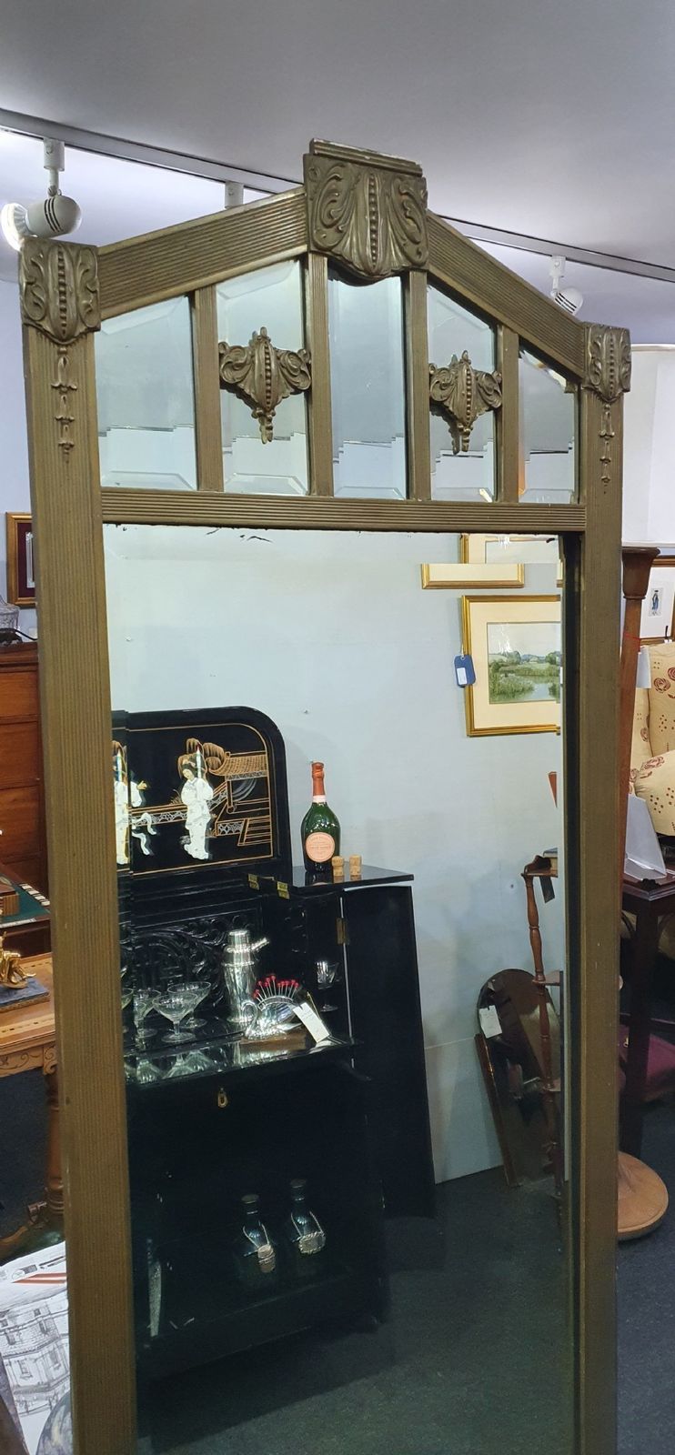 Swedish Gustavian Hall Mirror 19th Century photo vinterior