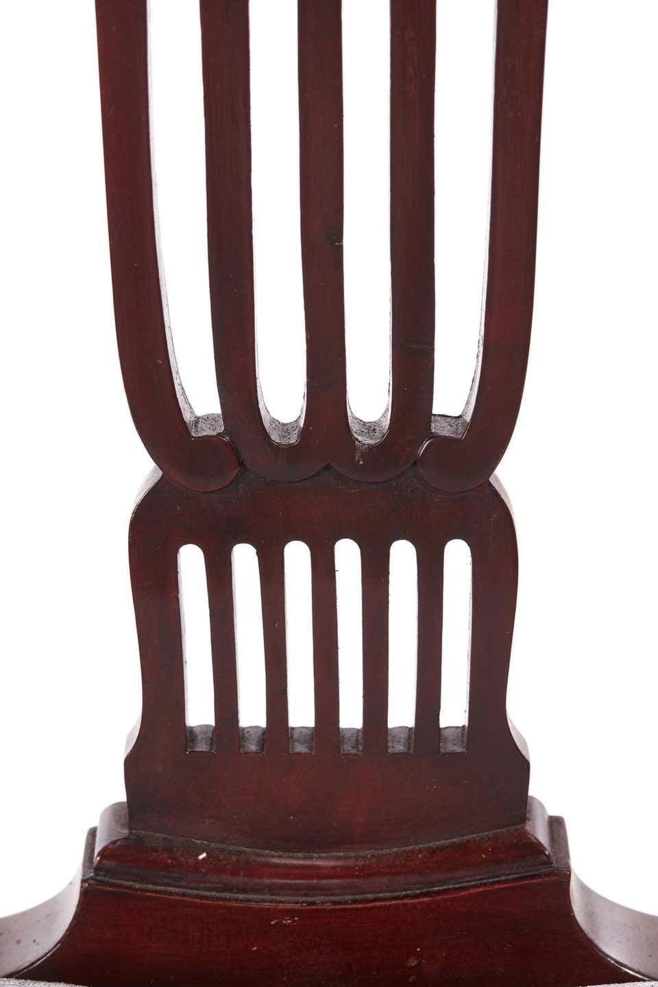 Quality Pair Of Antique Mahogany Carved Side / Desk Chairs photo for sale