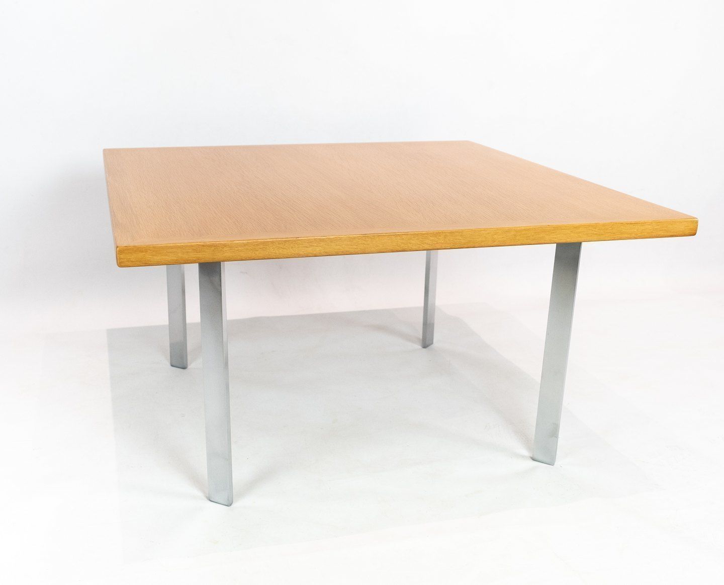 Coffee Table In Oak And Legs In Metal By Hans J. Wegner And Andreas Tuck. photo furniture