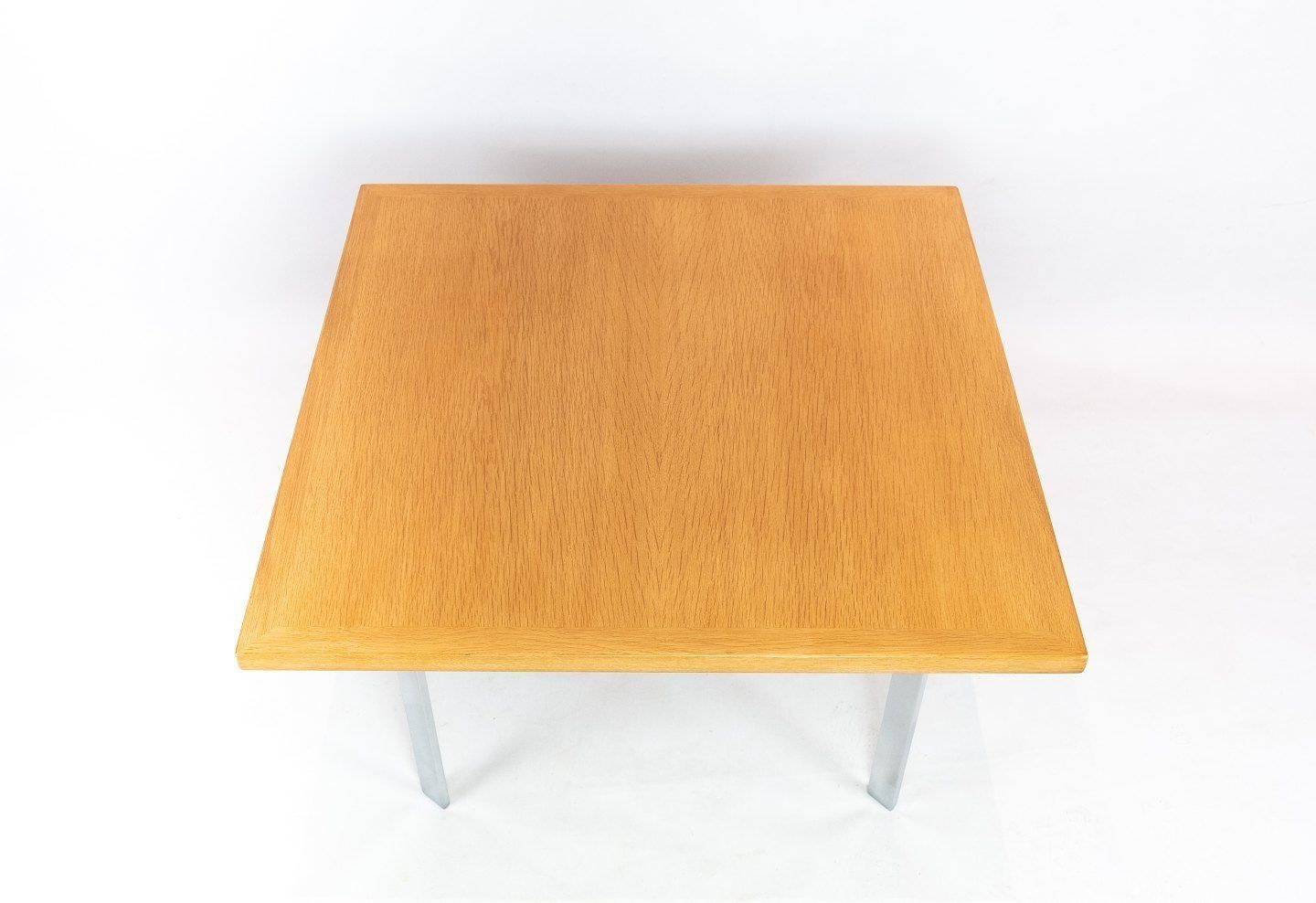 Coffee Table In Oak And Legs In Metal By Hans J. Wegner And Andreas Tuck. photo for sale