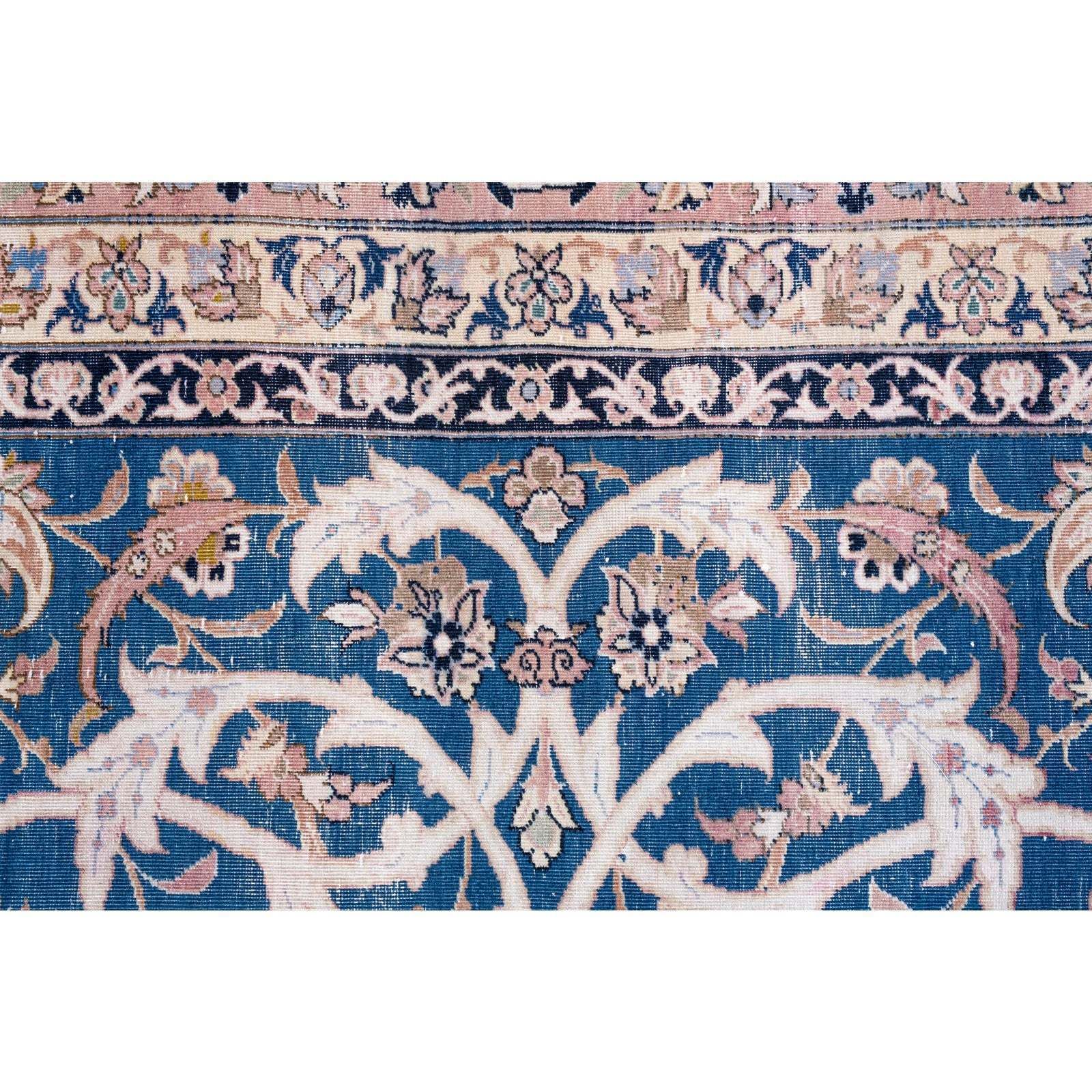 Hand Knotted Contemporary Large Turkish Oushak Rug With Mid Century Modern Style In Blue Colors 308 X 400 Cm photo furniture