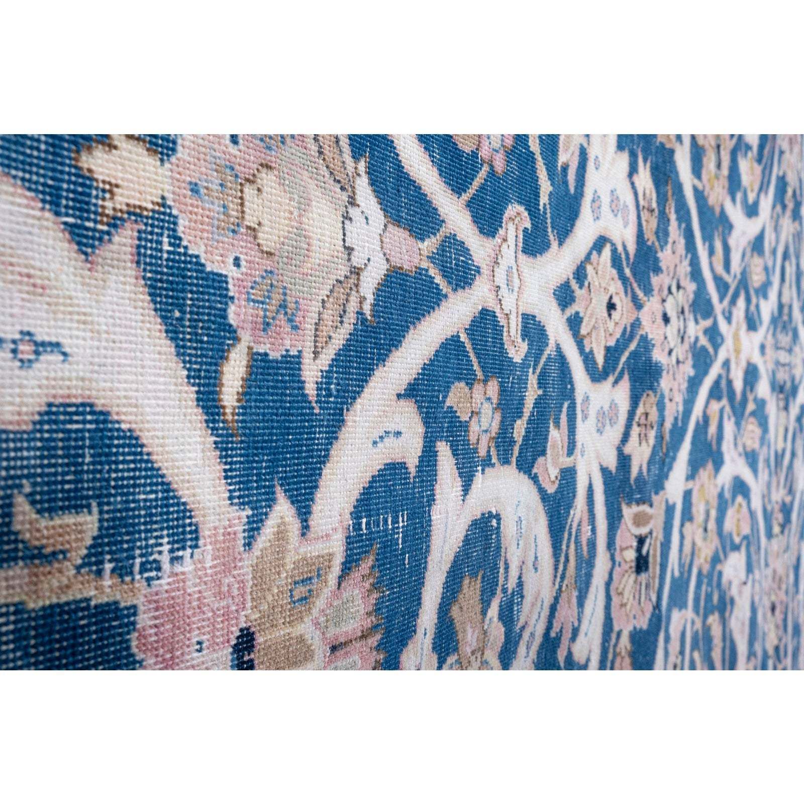 Hand Knotted Contemporary Large Turkish Oushak Rug With Mid Century Modern Style In Blue Colors 308 X 400 Cm photo vintage