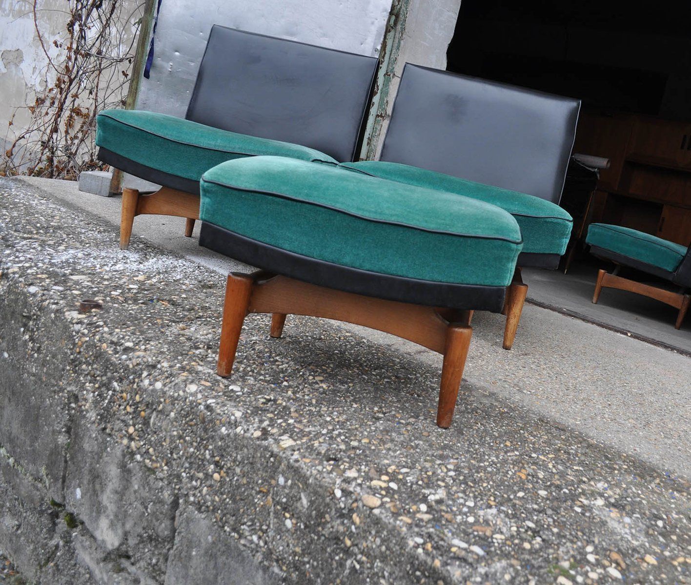 Mid Century Danish Sofa & Armchairs, 1960s, Set Of 4 photo for sale