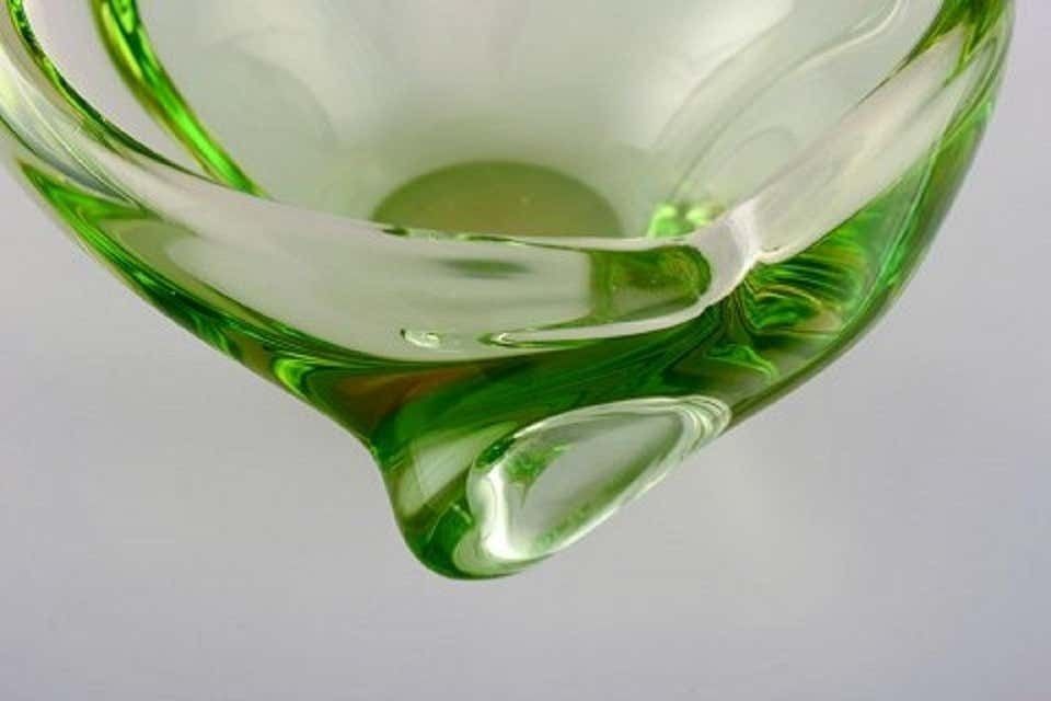 Green Murano Bowl In Mouth Blown Art Glass, 1960s photo 380.0