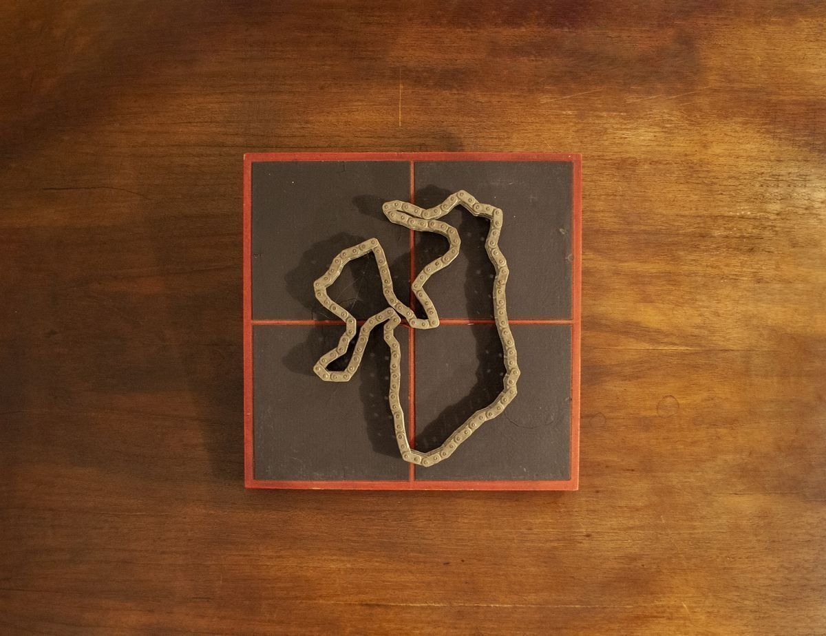 Gemagnetiseerde Kettingsculptuur Van Paolo Tilche, Jaren 1970