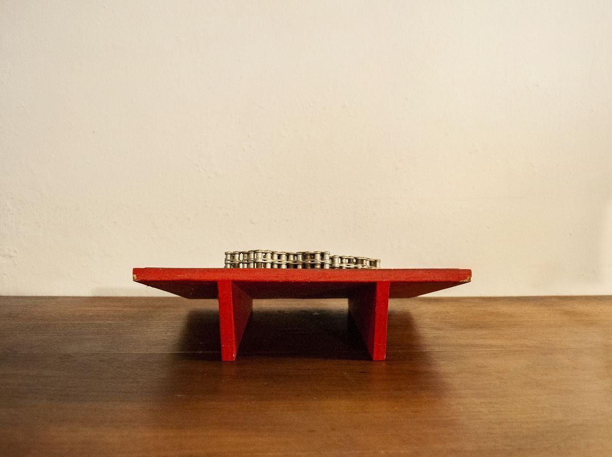 Gemagnetiseerde Kettingsculptuur Van Paolo Tilche, Jaren 1970 photo Kunst