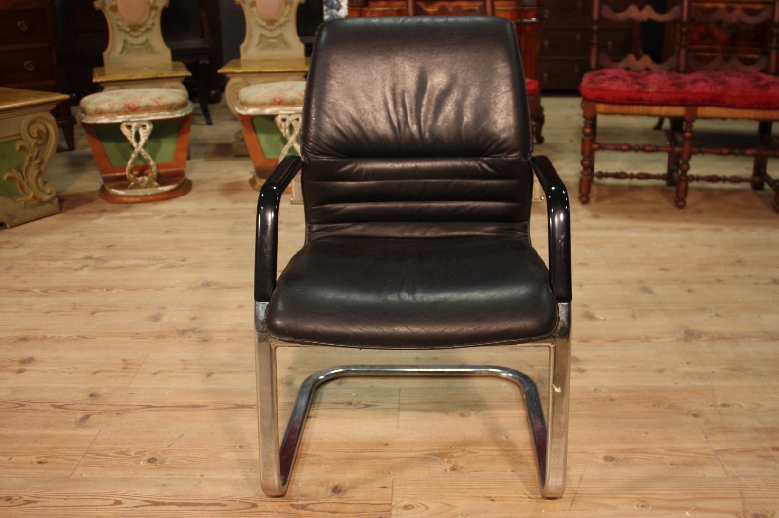 Designer Armchair In Plastic And Fake Leather