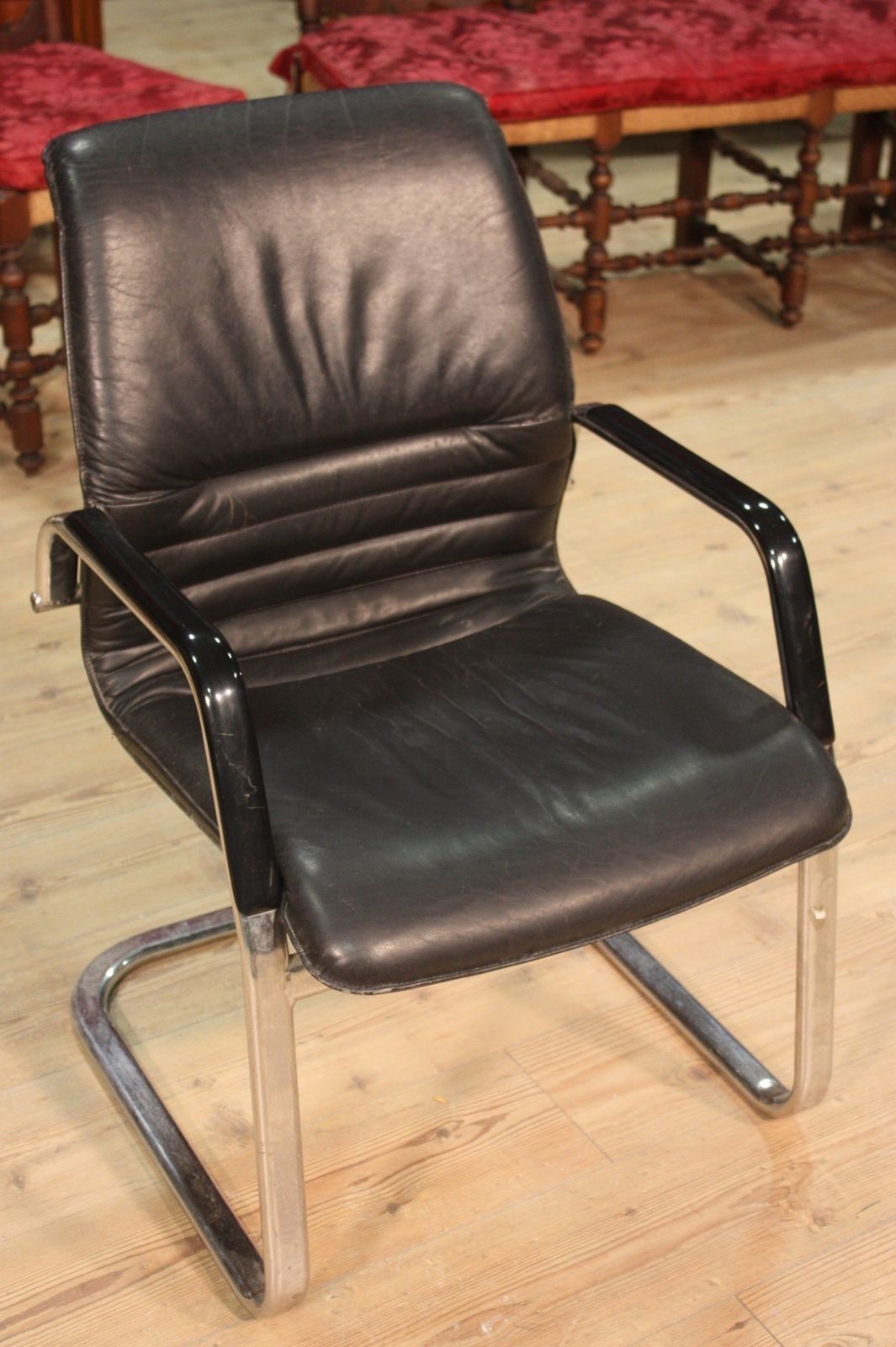 145.0 Designer Armchair In Plastic And Fake Leather photo