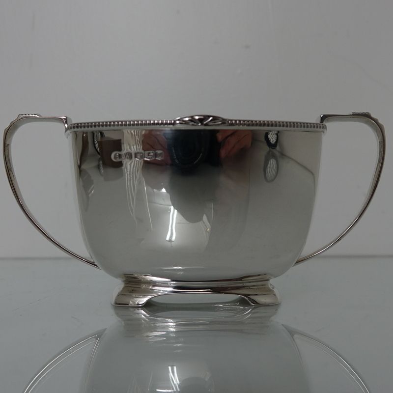Sterling Silver Art Deco 4 Pc Tea & Coffee Set Sheffield 1942 Strong & Woodhatch photo 2250.0