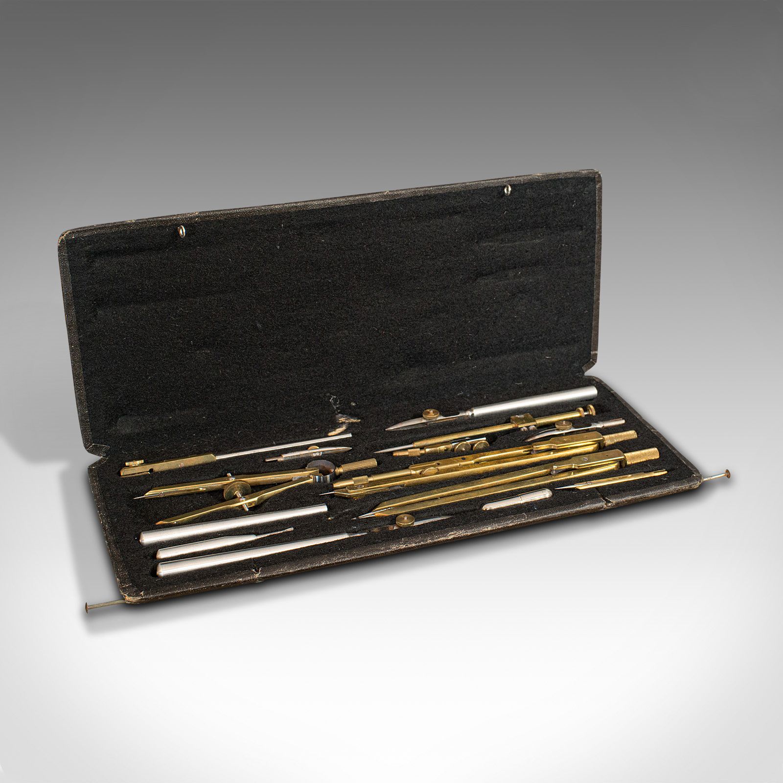 Antique Drawing Instrument Set, German, Cartographer, Technical, Richter, C1910