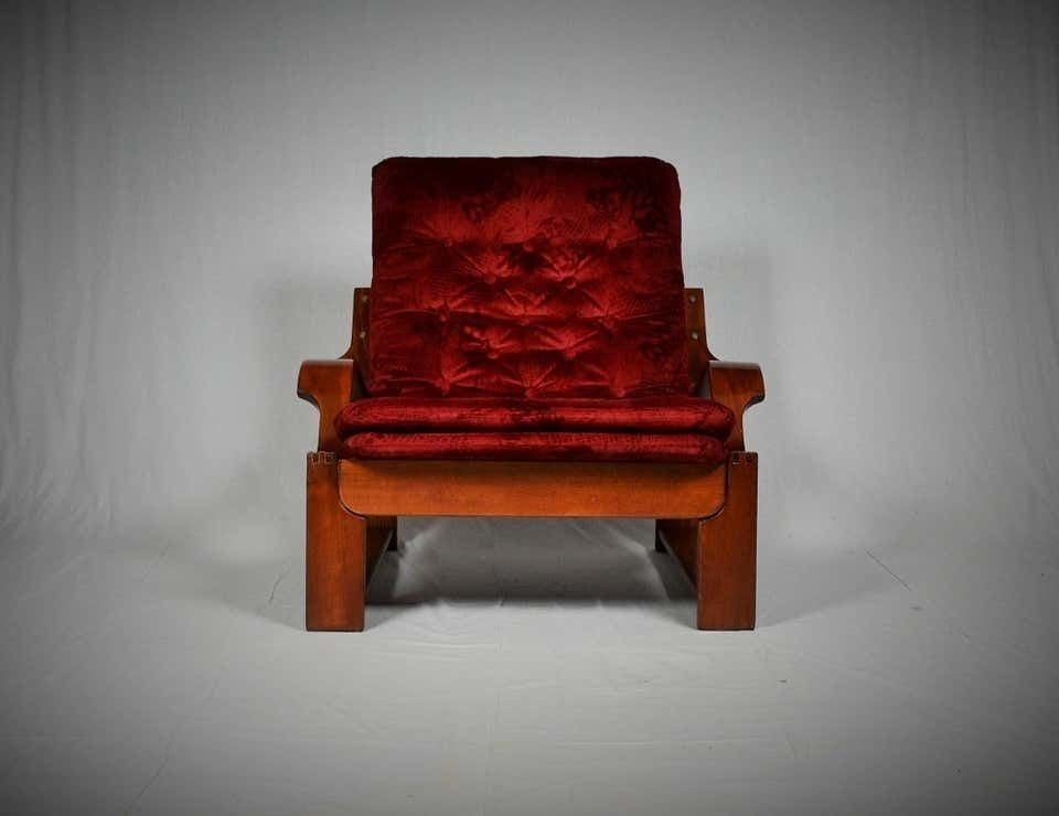 photo furniture Scandinavian Set Of Armchair And Tabouret , 1960s