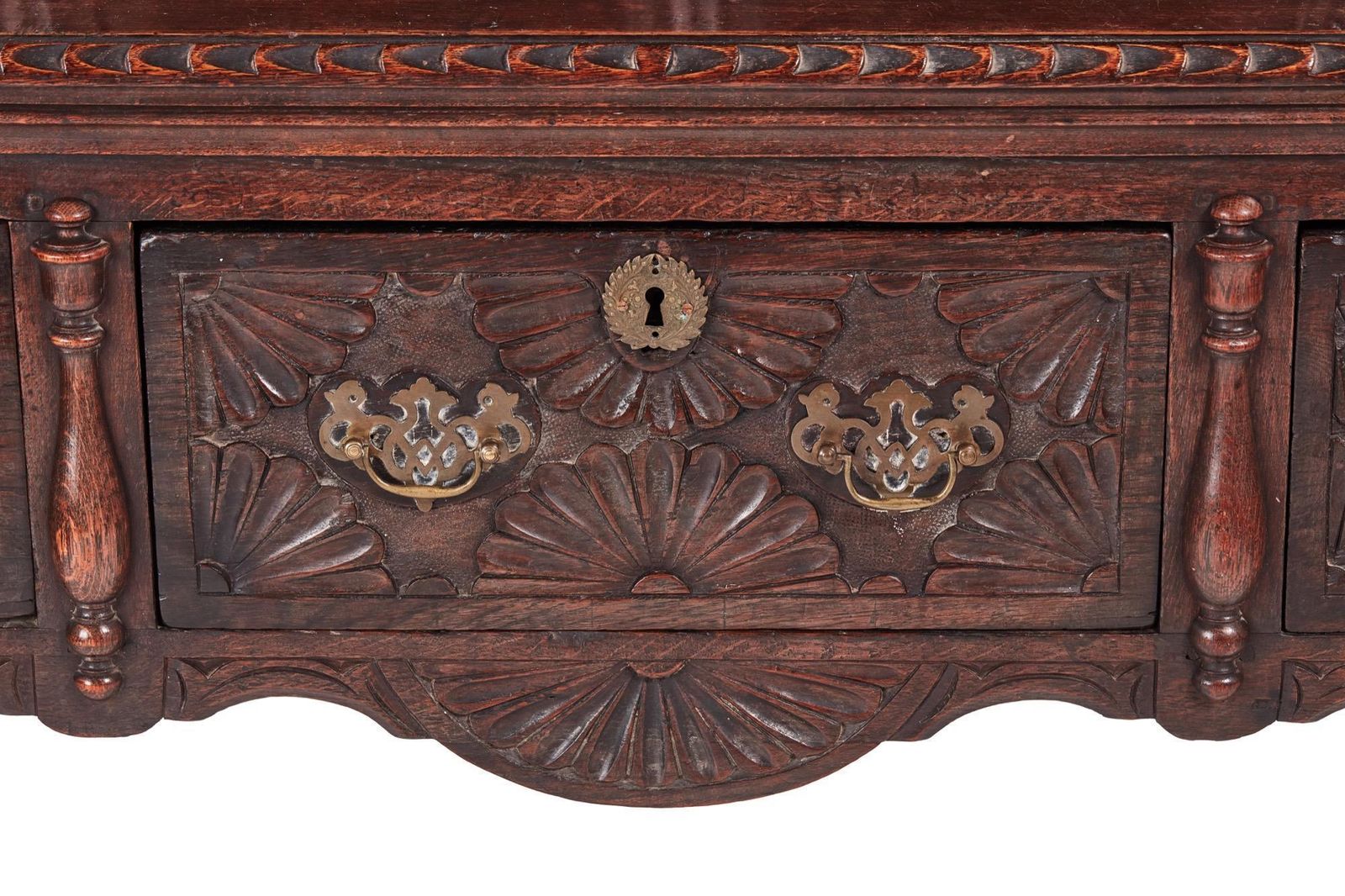 Fantastic 19th Century Antique Carved Oak Dresser photo buy